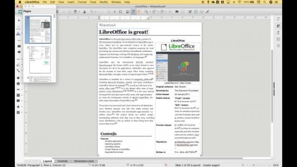 Edit PDF with LibreOffice Draw