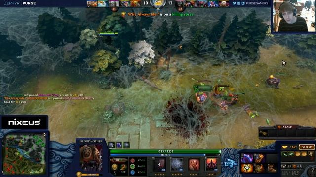 Dota 2 Purge plays Broodmother смотреть онлайн