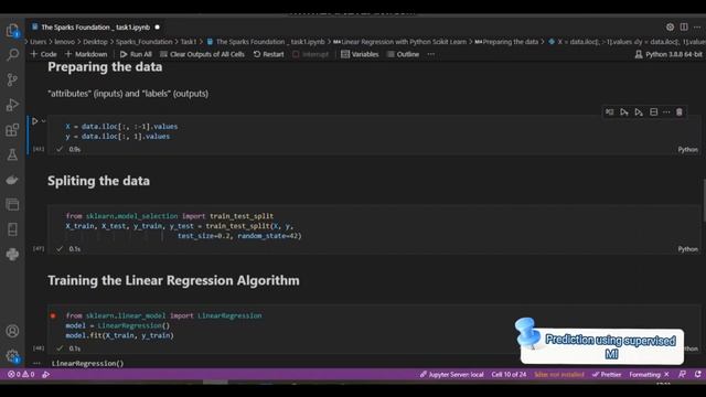 The Sparks Foundation_Prediction using Supervised ML_Linear Regression with Python Scikit Learn смотреть онлайн