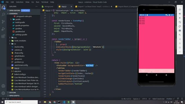 Cara Styling React Native Tab View смотреть онлайн