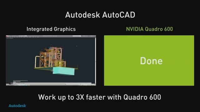 NVIDIA Autodesk AutoCAD side by side comparison смотреть онлайн