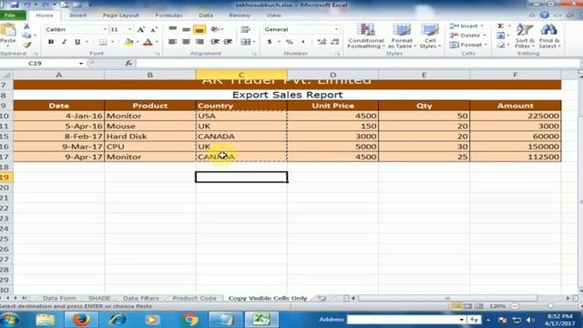 Excel Tips and Tricks : How to Copy Visible Cells Only in Microsoft Excel смотреть онлайн