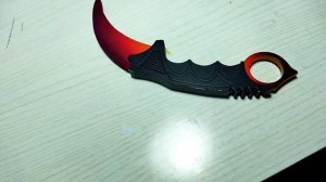 обзор деревянного игрушечного ножа керамбит из KS GO