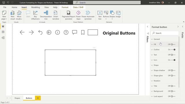 [Power BI] Custom Formatting for Shapes and Buttons ⚡ смотреть онлайн