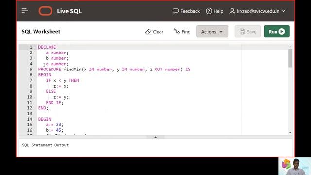 14. DBMS Lab. Experiment 7. PROCEDURES in PL SQL смотреть онлайн