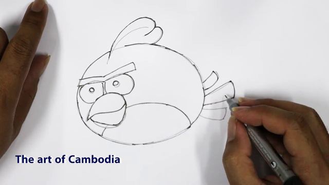 Angry brid | How to draw Angry brid easy | The art of Cambodia смотреть онлайн