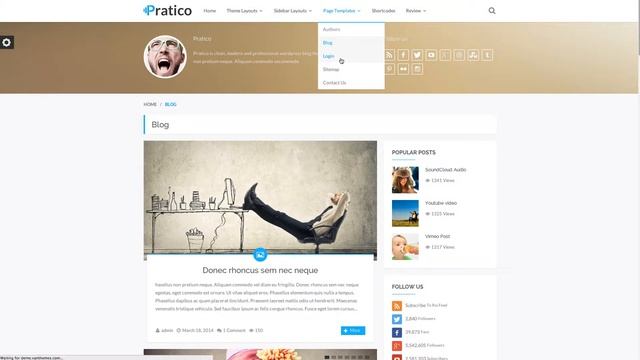 Download 'Pratico' Retina Responsive WordPress Blog Theme / Template смотреть онлайн
