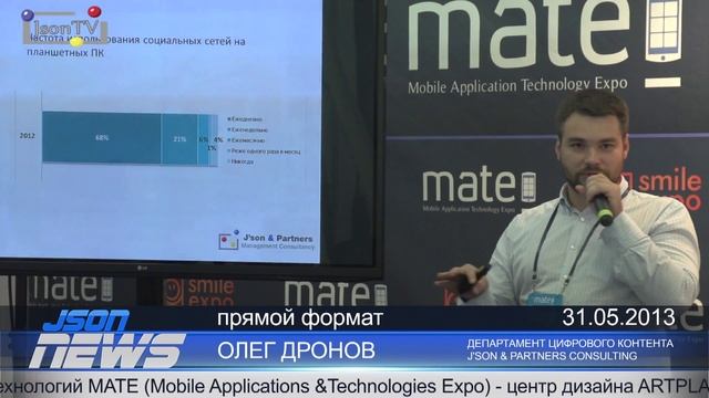 Конференция мобильных приложений и технологий МАТЕ. Презентация Олега Дронова - J'son & Partners смотреть онлайн