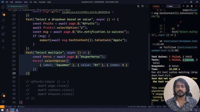 Handling Select/DropDown | Playwright - Part 9 смотреть онлайн