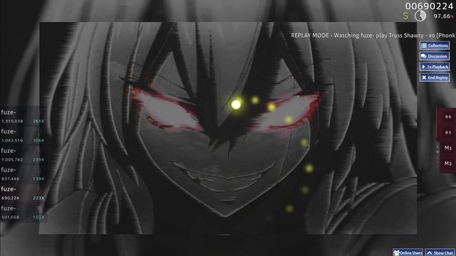 Truss Shawty - 90 [phonk] | Osu! Replay