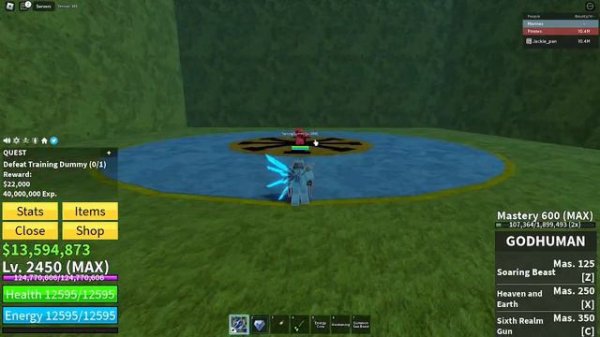 diamond+god human combo (blox fruits)