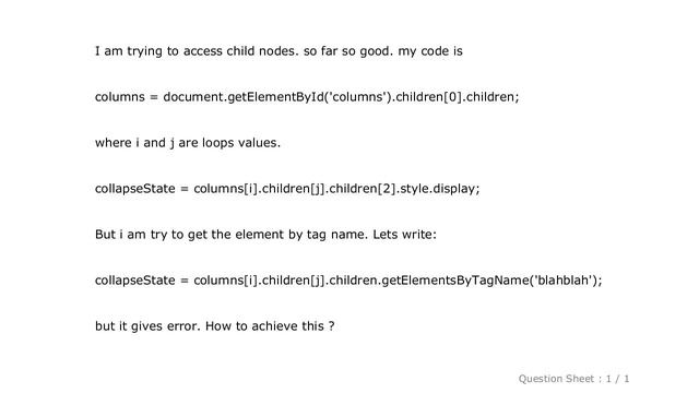 HTML : how to get child node by tag name смотреть онлайн