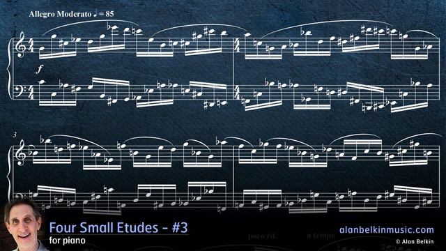 Four Small Etudes for piano solo - #3 смотреть онлайн