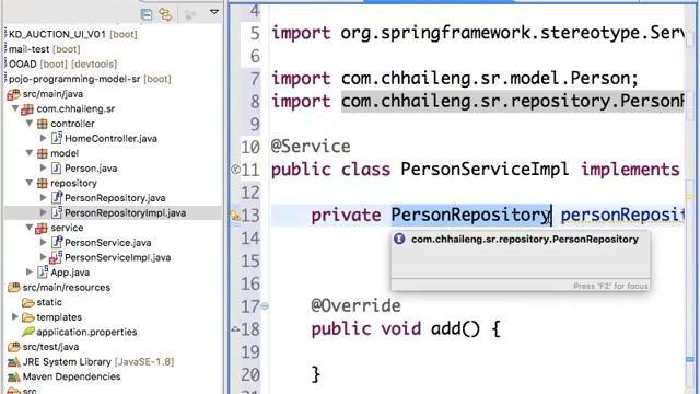 Ch2. POJO Prgramming Model SR Class смотреть онлайн