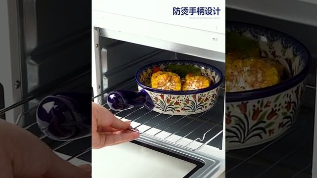 Binaural Ceramic Soup Bowl Household Creative Nordic Plate Microwave Oven Tableware