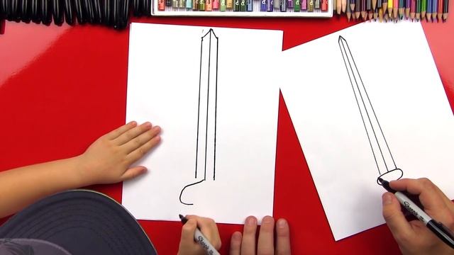 How To Draw A Sword With A Ruler (for young artists) смотреть онлайн