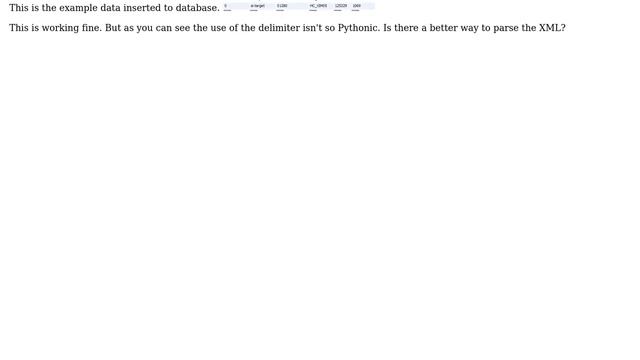 Parsing of XML in Python using minidom, and inserting data into a database смотреть онлайн