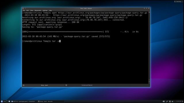 AUR и Yaourt, установка пакетов.