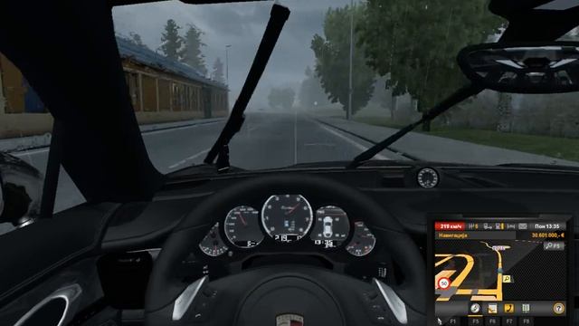 Ets 2 Porsche Panamera 1.3.7 test drive and acceleration to the 325 km/h смотреть онлайн