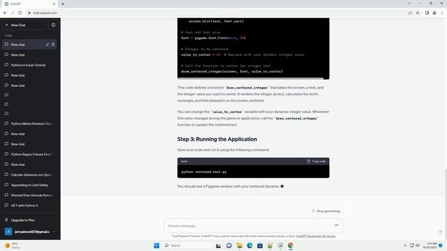 Python Pygame Centering Dynamic text integer смотреть онлайн