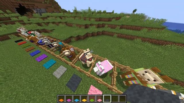 КАК ВЫГЛЯДЯТ ВСЕ КОВРЫ НА ЛАМАХ В МАЙНКРАФТЕ! смотреть онлайн