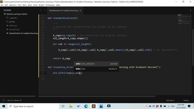 Standardization for Gradient Descent in Python смотреть онлайн