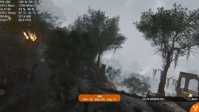 For Honor | Benchmark Tool | Intel Core i3-4130 - GTX 750 Ti, GTX 970, R9 270, R9 280, RX 480 смотреть онлайн