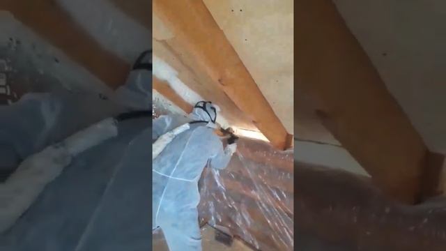 Утепление пенополиуретаном мансарды. Тюмень.Территория Тепла.