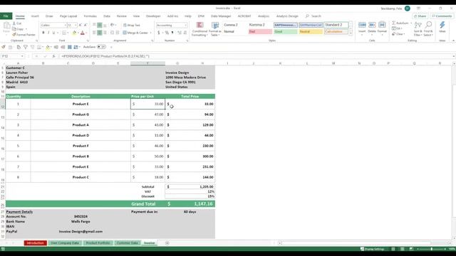 Invoice Excel Template Step-by-Step Video Tutorial by Simple Sheets смотреть онлайн