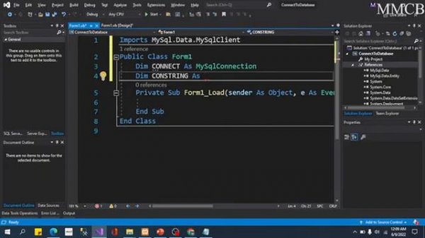 Database Connection using XAMPP and Visual Studio 2019