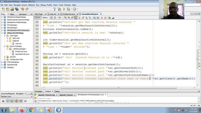 192 How to get access ServletContext object using session object ? | Session Tracking | Servlet Tut смотреть онлайн