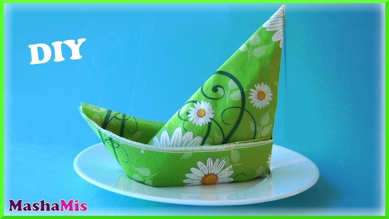 Как сложить САЛФЕТКИ для сервировки стола/кораблик смотреть онлайн