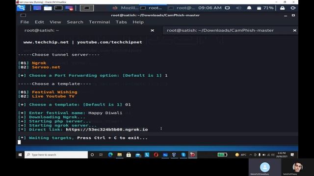 How Phone Camera can be access using Festival Wishing Messages Using CamPhish смотреть онлайн