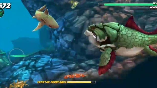 ОБЗОР МЕГАЛОДОНА ДУНКЛИОСТЕЯ И КОСАТКИ?(hungry shark world) смотреть онлайн
