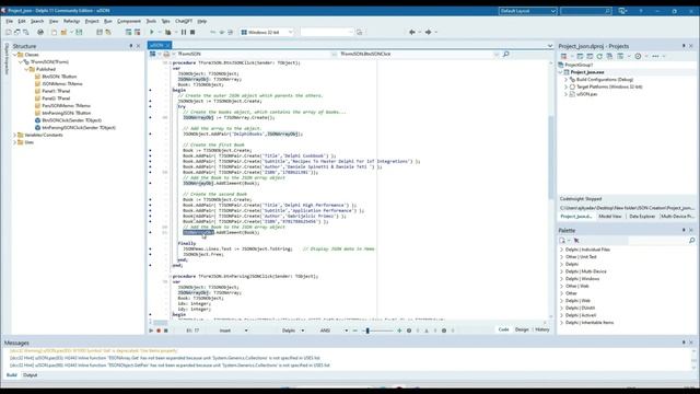 Parsing a JSON string in Delphi | JSON in Delphi | Delphi Basic смотреть онлайн