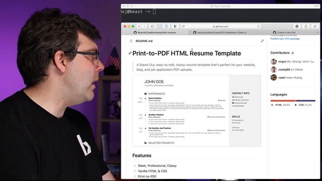 (Part 1) Create a Stand-Out HTML Resume (Free Print-to-PDF Template) - Beyond Code Live 002.d смотреть онлайн