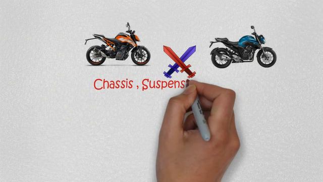 KTM Duke 250 vs Fz 25 comparison |New bikes in India 2017 | смотреть онлайн
