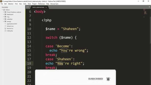 PHP switch statement tutorial in (urdu/hindi) смотреть онлайн
