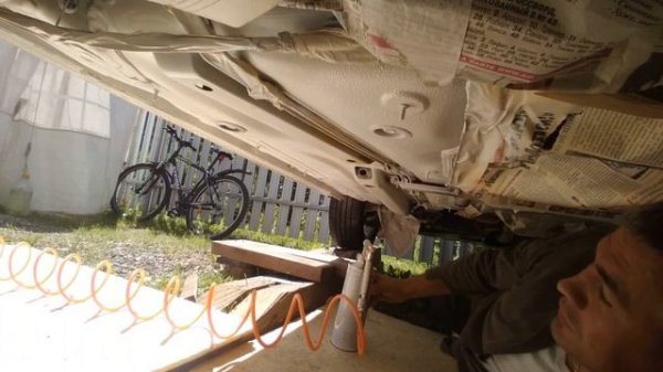 Подготовка к антикору 12-ти летнего авто. Антикор своими руками Антигравий Body 950 ПушСало РастСто