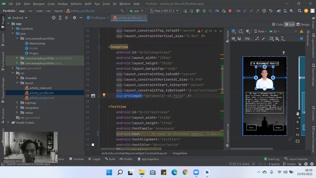 Tutorial Aplikasi Android (Portfolio) Menggunakan Activity dan Intent | Android Studio| Java смотреть онлайн