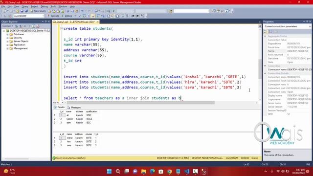 Inner Joins In Sql Server | Learn SQL Server in Urdu Hindi | Complete SQL Server Tutorials In Urdu смотреть онлайн