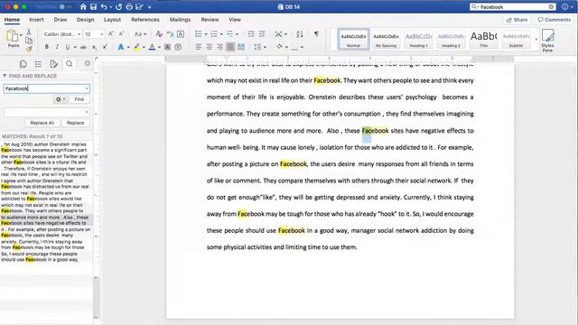 How To Find And Replace In Word Macbook