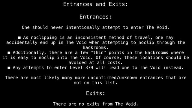 Level "The Void" [Backrooms Fandom] смотреть онлайн