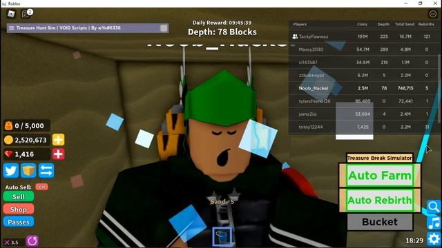*Treasure Hunt Simulator Script* [OP] | AutoFarm, Auto Rebirth, Auto Open Crates, And More!! смотреть онлайн