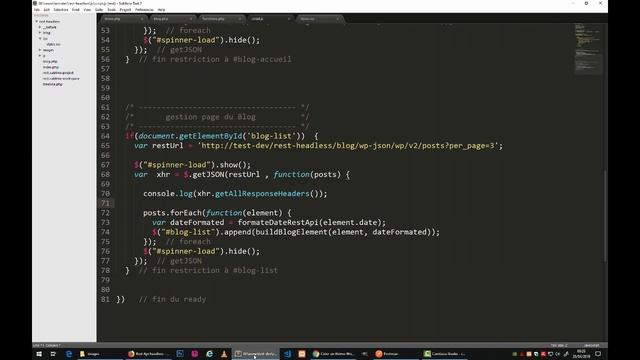 vidéo 5/6 - Utiliser WP-Rest Api dans un site statique смотреть онлайн