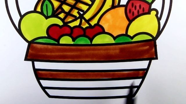 FUN Coloring Pages for Kids! Learning How to Draw and Color Fruit! Fruit Coloring Page| Fruit Baske смотреть онлайн