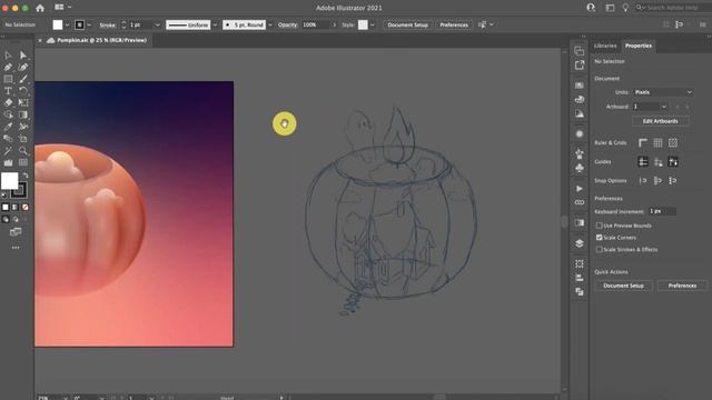 Hướng dẫn vẽ HALLOWEEN BÍ NGÔ | Illustrator + Photoshop tutorial | Rachelizmarvel смотреть онлайн