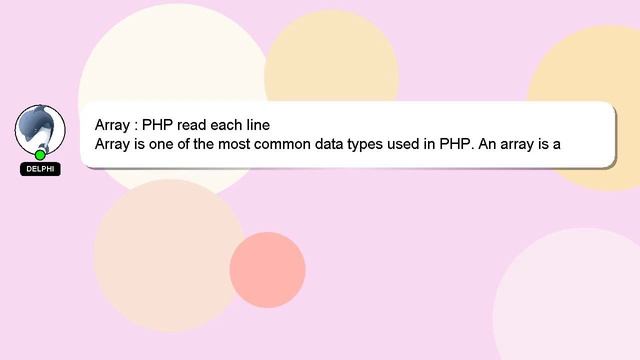 Array : PHP read each line смотреть онлайн