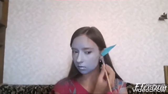Преображение в эльфийку голубого леса. Аквагрим смотреть онлайн