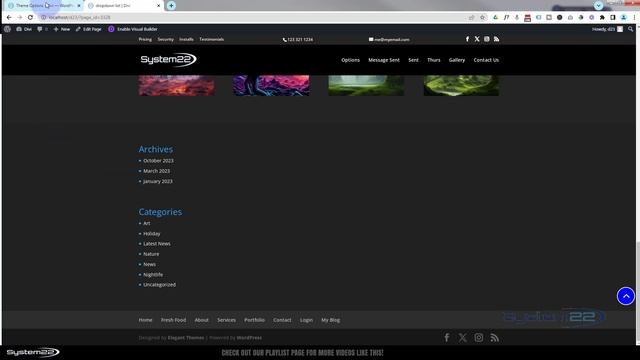Divi Theme Deleting the Large Widget Area Above the Footer смотреть онлайн